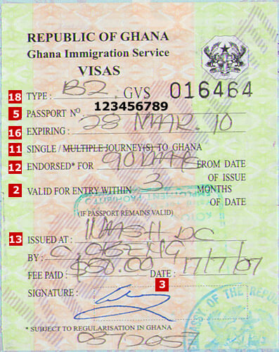 south african travelling to ghana visa